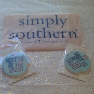Simply Southern Pink and Blue Car Coaster "Meet Me At The Beach" Set